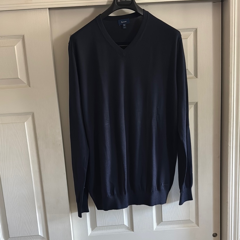 Navy V-Neck Sweater